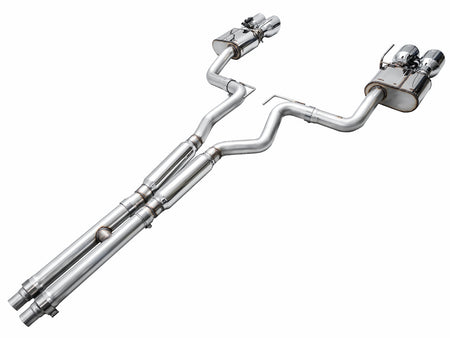 AWE Switchpath Catback Exhaust Quad Silver Tips (2024-2025 Dark Horse S650) 3025-42375