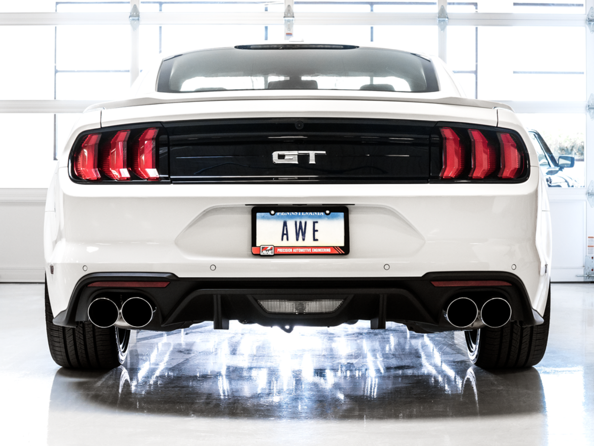 AWE Switchpath Exhaust Chrome Tips (2018 - 2023 Mustang GT) 3025-42550