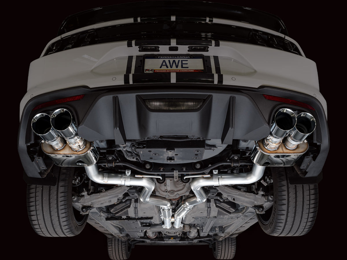 AWE Switchpath Exhaust Chrome Tips (2018 - 2023 Mustang GT) 3025-42550