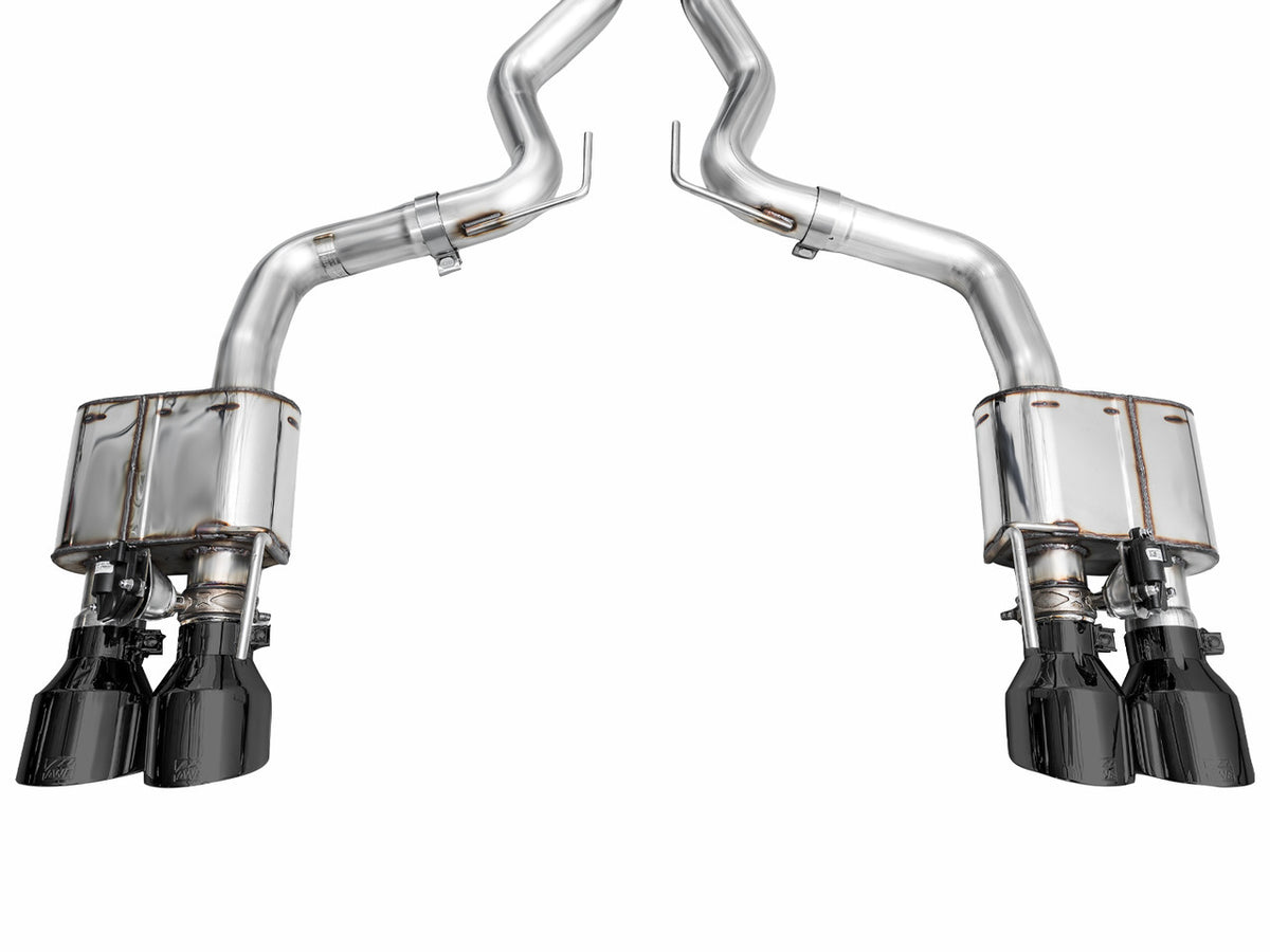 AWE Switchpath Catback Exhaust Quad Black Tips (2024-2025 Dark Horse S650) 3025-43375