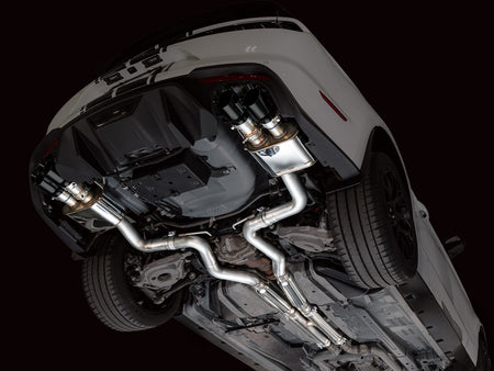 AWE Switchpath Exhaust Black Tips (2018 - 2023 Mustang GT) 3025-43550