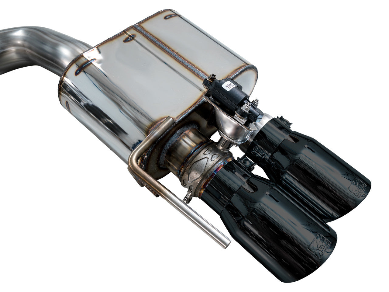 AWE Switchpath Exhaust Black Tips (2018 - 2023 Mustang GT) 3025-43550