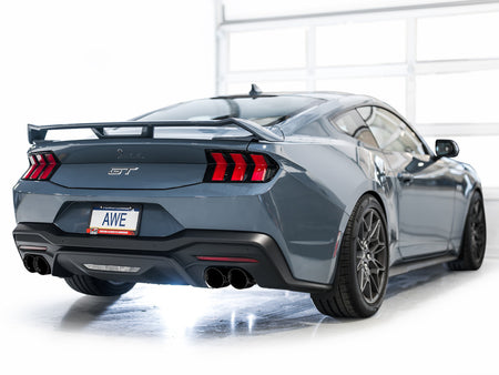 AWE SwitchPath Catback Exhaust Quad Black Tips (2024-2025 Mustang GT) 3025-43650