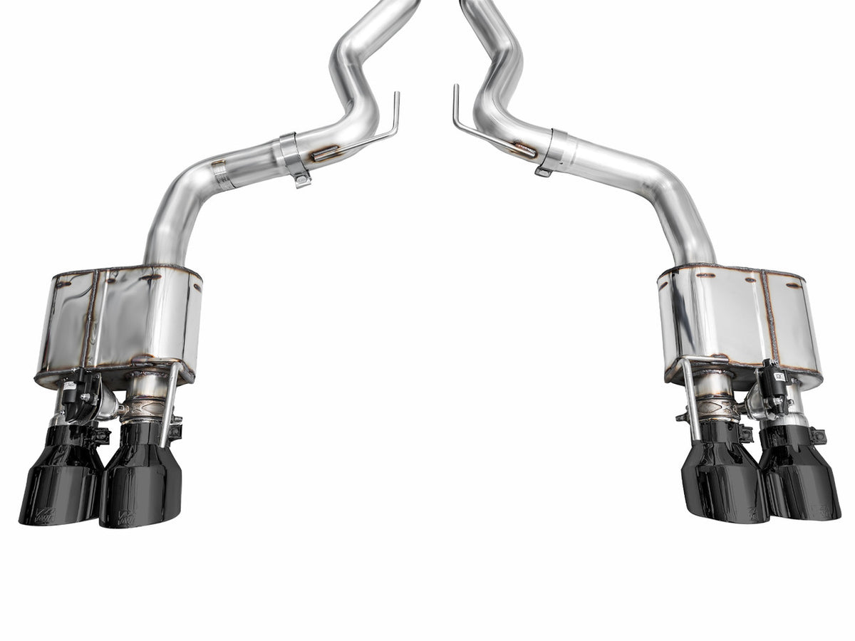 AWE SwitchPath Catback Exhaust Quad Black Tips (2024-2025 Mustang GT) 3025-43650