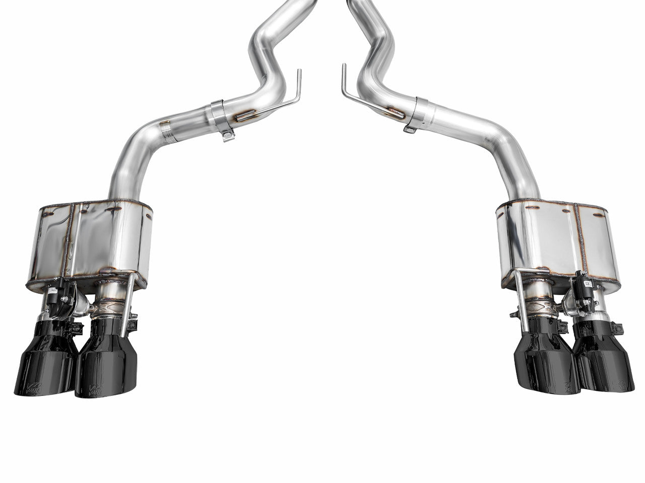 AWE SwitchPath Catback Exhaust Quad Black Tips (2024-2025 Mustang GT) 3025-43650