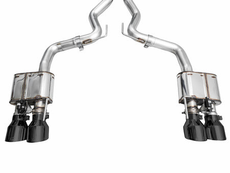 AWE SwitchPath Catback Exhaust Quad Black Tips (2024-2025 Mustang GT) 3025-43650