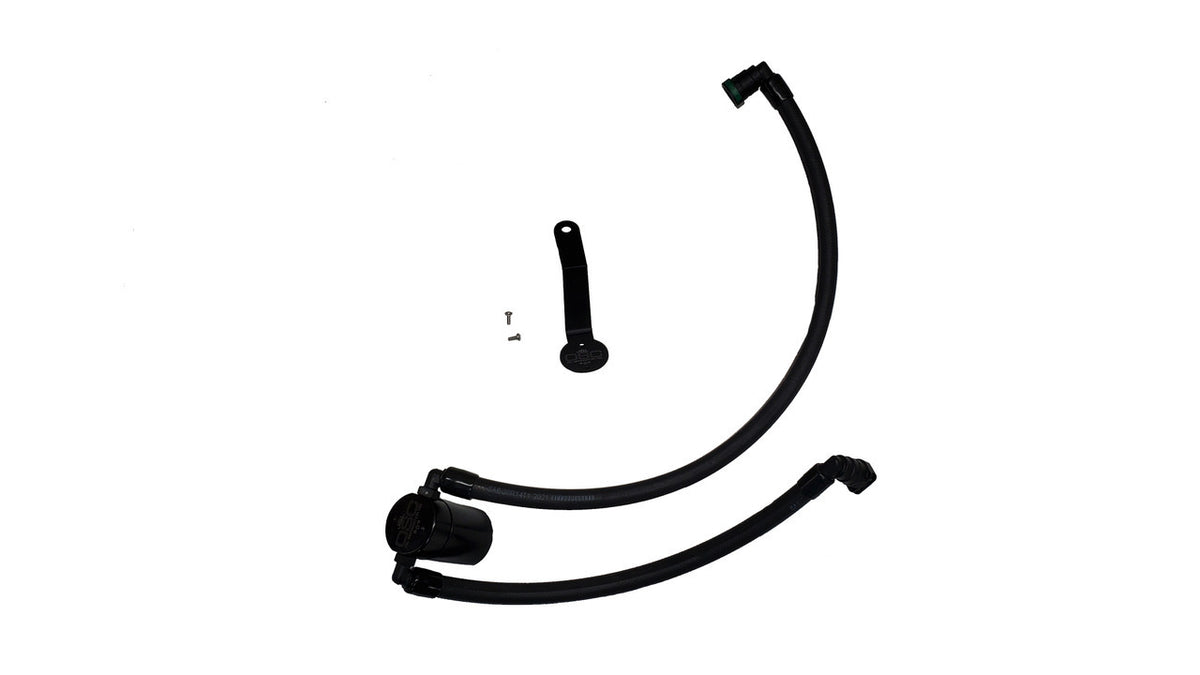 J&L Oil Separator 3.0 PCV Side Black (2024 Mustang 5.0) 3091-B