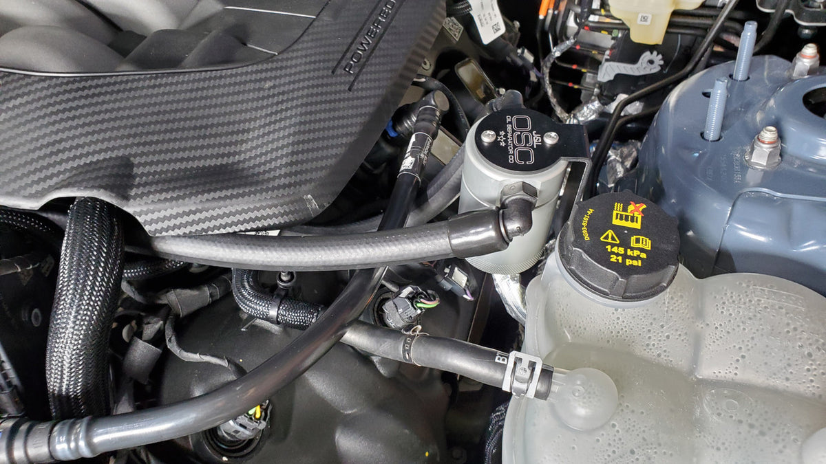 J&L Oil Separator 3.0 PCV Side Satin (2024 Mustang 5.0) 3091-C
