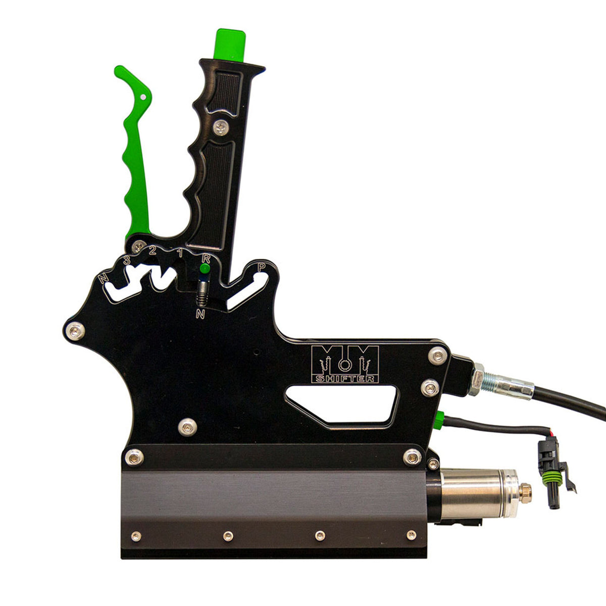 M&M Transmission 3-Speed Safe Neutral TH400 Shifter Green 4003SN-GREEN
