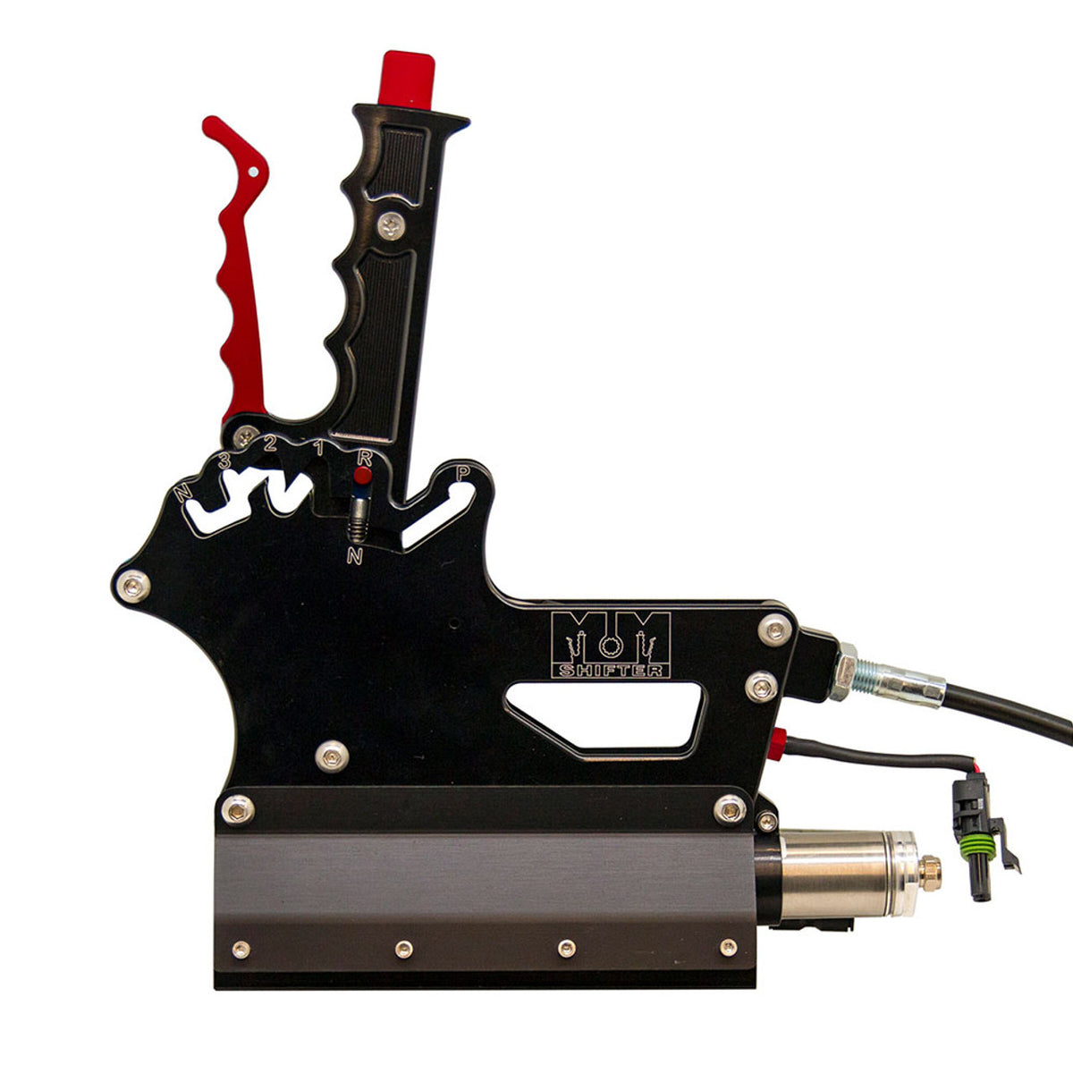 M&amp;M Transmission 3-Speed Safe Neutral TH400 Shifter Red 4003SN-RED