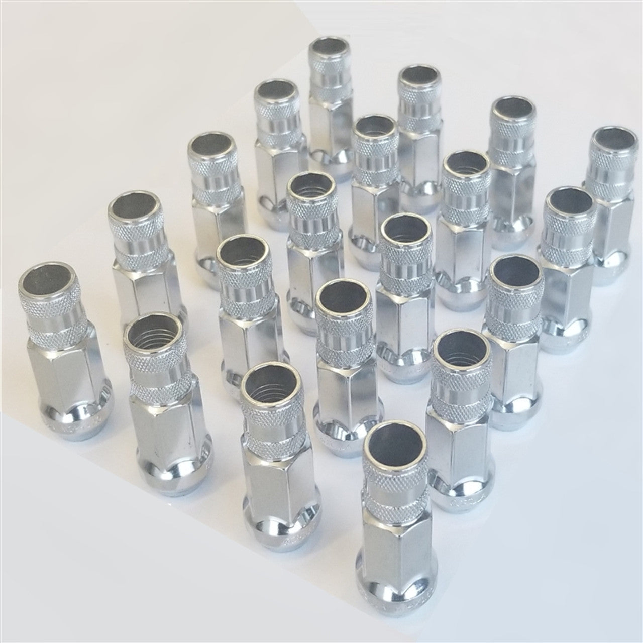 Shelby American Carbon Pack Open Ended Lug Nut Set Aftermarket Wheels Polished - Set of 20 (2015 - 2025 GT350R / 2015 - 2025 GT500) 45048-SET