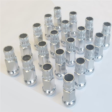 Shelby American Carbon Pack Open Ended Lug Nut Set Aftermarket Wheels Polished - Set of 20 (2015 - 2025 GT350R / 2015 - 2025 GT500) 45048-SET