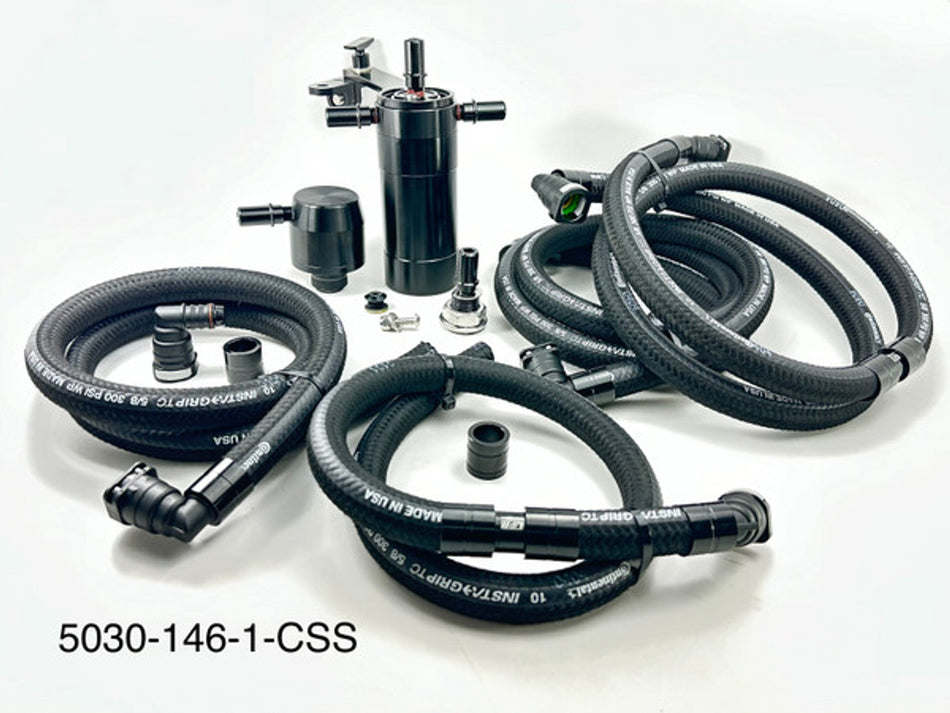 UPR Products Dual Valve Oil Catch Can CSS Plug N Play (2015 - 2023 Mustang GT SC) 5030-146-1-CSS