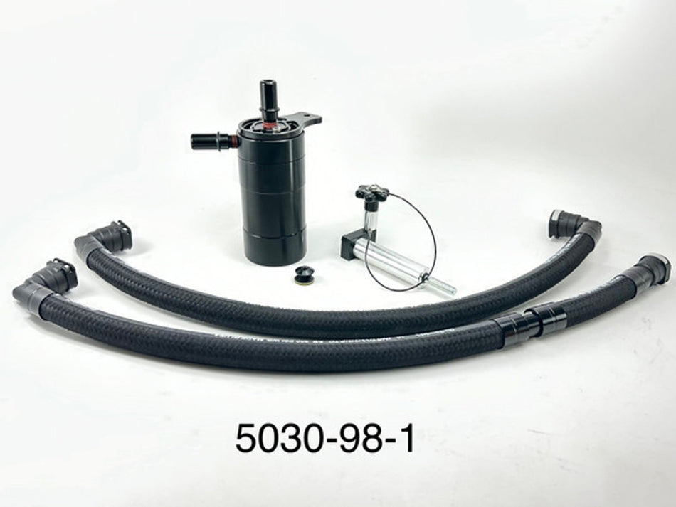 UPR Products Single Valve Oil Catch Can Separator Plug N Play Black (2015 - 2023 Mustang GT) 5030-98-1