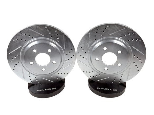 Baer Slotted Drilled Zinc-Plated Sport Rear Rotor Pair (1982 - 1988 Camaro / Firebird / Trans AM ) 05551-020