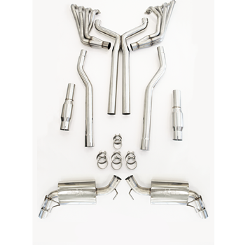 Texas Speed 1-7/8" Long Tube Headers w/ Catted X-Pipe & O2 Extensions (2010 - 2015 Camaro SS) TSP-G5304C-178-CAT