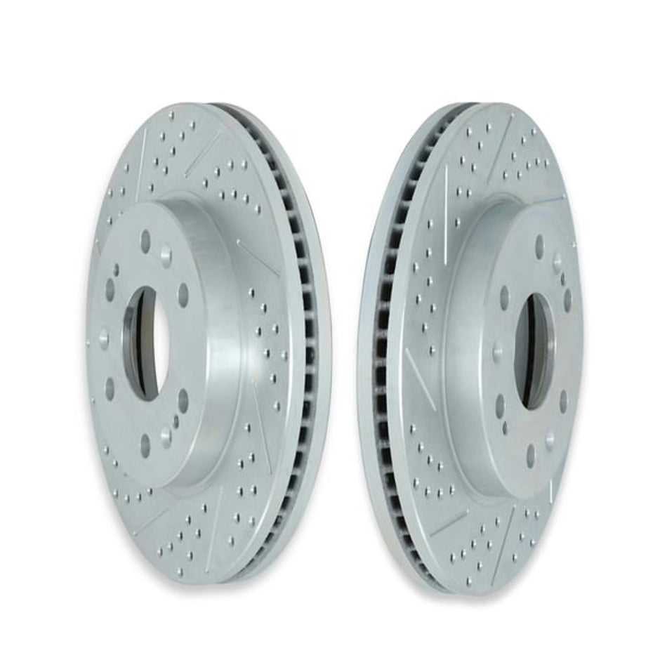 Baer Slotted Drilled Zinc-Plated Sport Front Rotor Pair (2005 - 2006 Chevrolet Silverado ) 55097-020