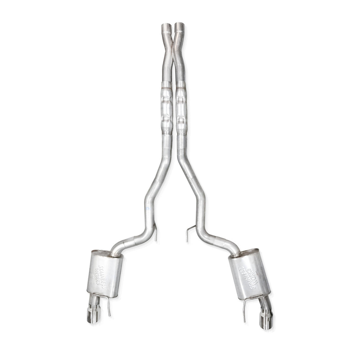 Stainless Works Legend Catback Exhaust & X-Pipe Dual Tips Performance Connect (2024 - 2026 Mustang GT) M24CBXPCL