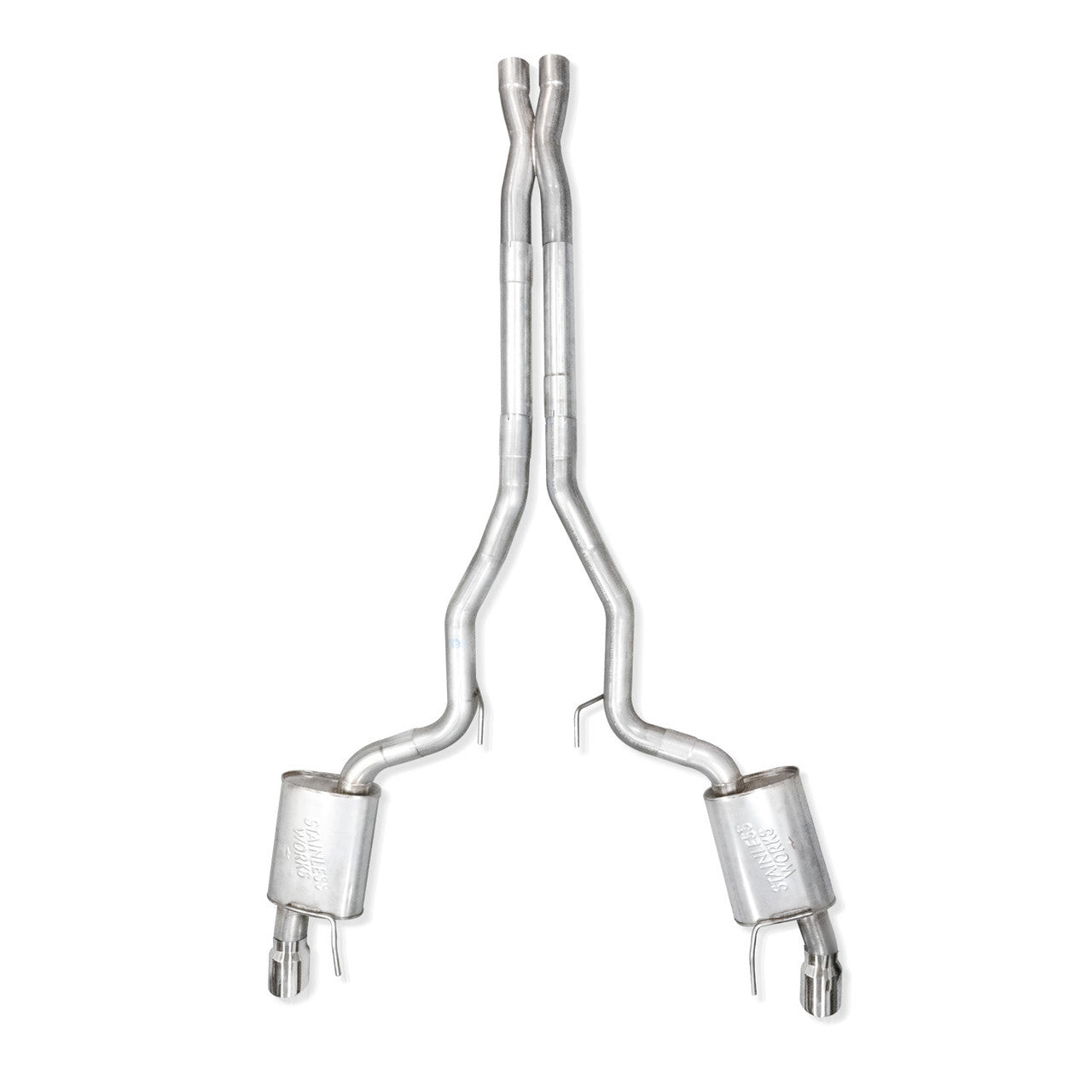Stainless Works Redline Catback Exhaust & X-Pipe Dual Tips Performance Connect (2024 - 2026 Mustang GT) M24CBXPCR