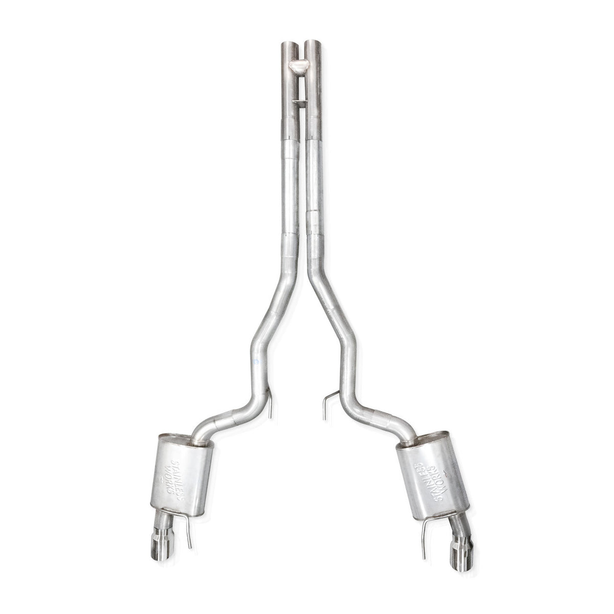 Stainless Works Redline Catback Exhaust & H-Pipe Dual Tips Performance Connect (2024 - 2026 Mustang GT) M24CBHPCR