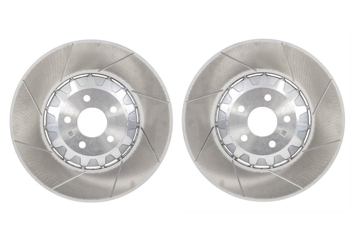 Steeda Two-Piece Slotted Front Rotor Set (2024 - 2026 Mustang GT / Dark Horse) 555-6049