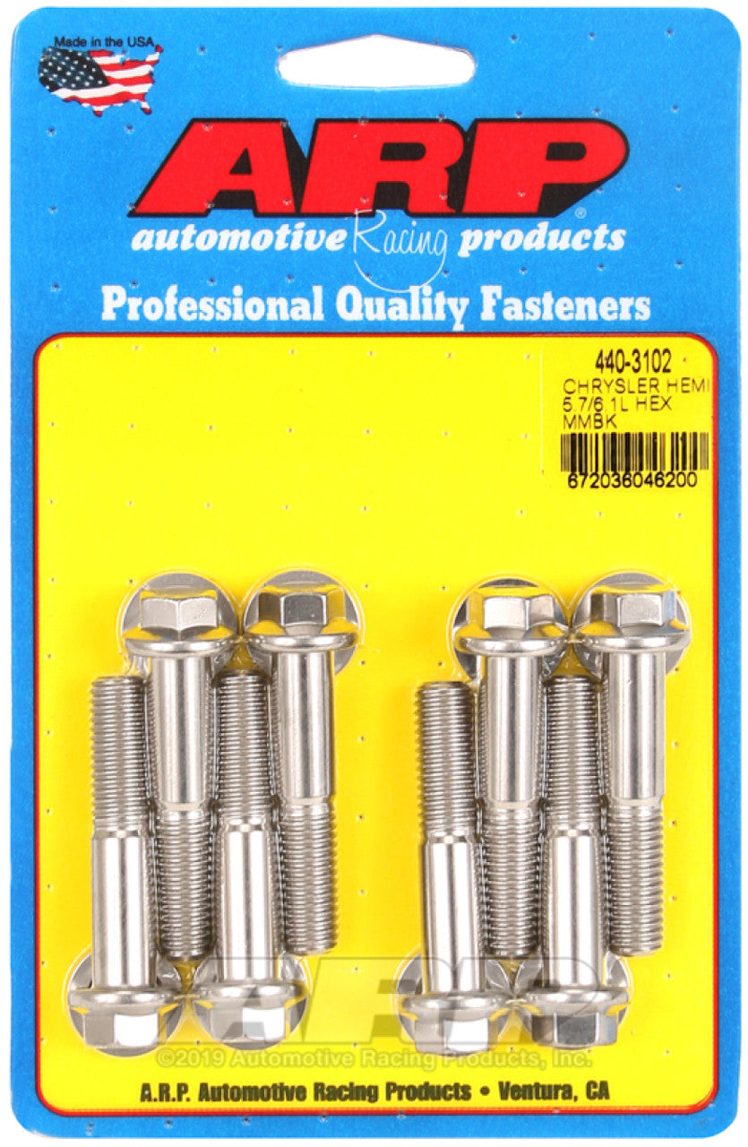 ARP Chrysler Hemi 5.7/6.1L SS Hex Motor Mount Bolt Kit - 440-3102