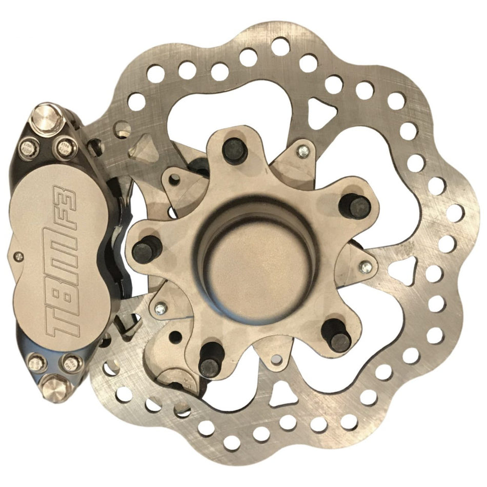 TBM Brakes Front Drag Racing Brake Kit F3 Calipers (67-69 Camaro w/Drum Spindle) 001-0265