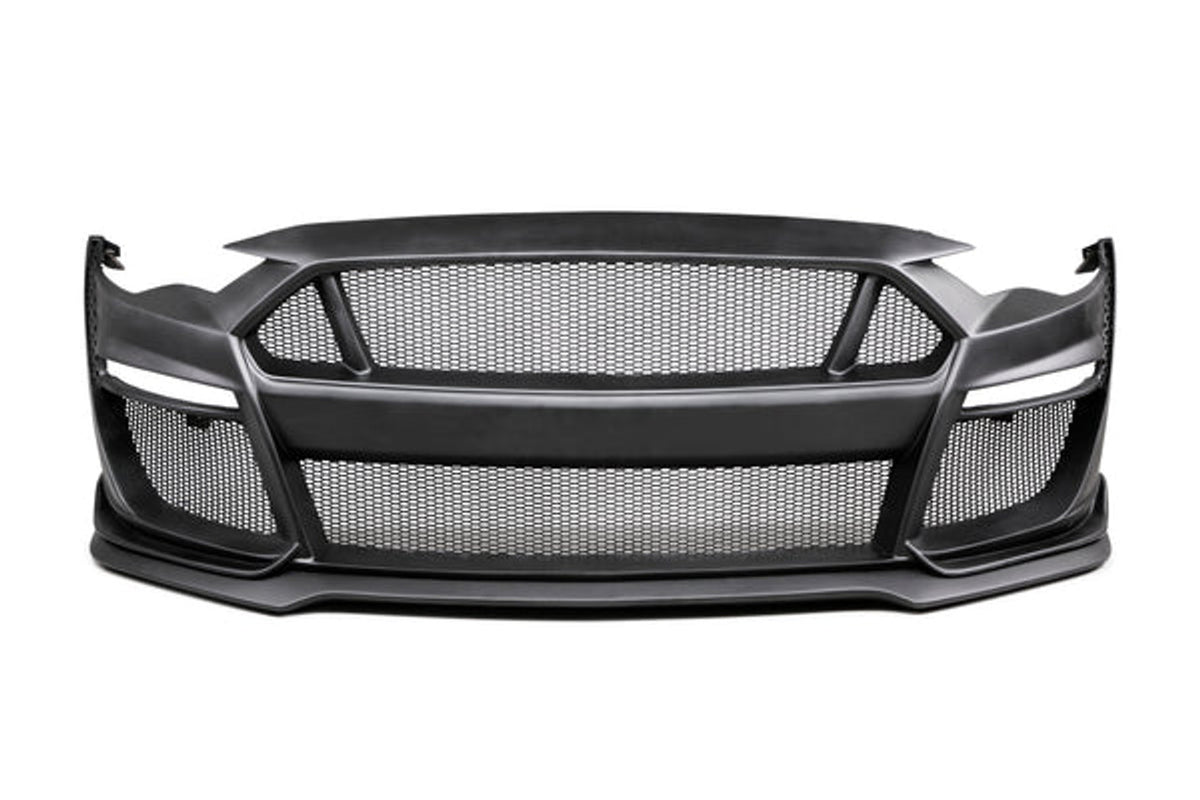 Anderson Composites Front Bumper Type-ST w/Fiberglass Grille/Front Lip (2018-2023 Mustang) AC-FB18FDMU-ST-GF