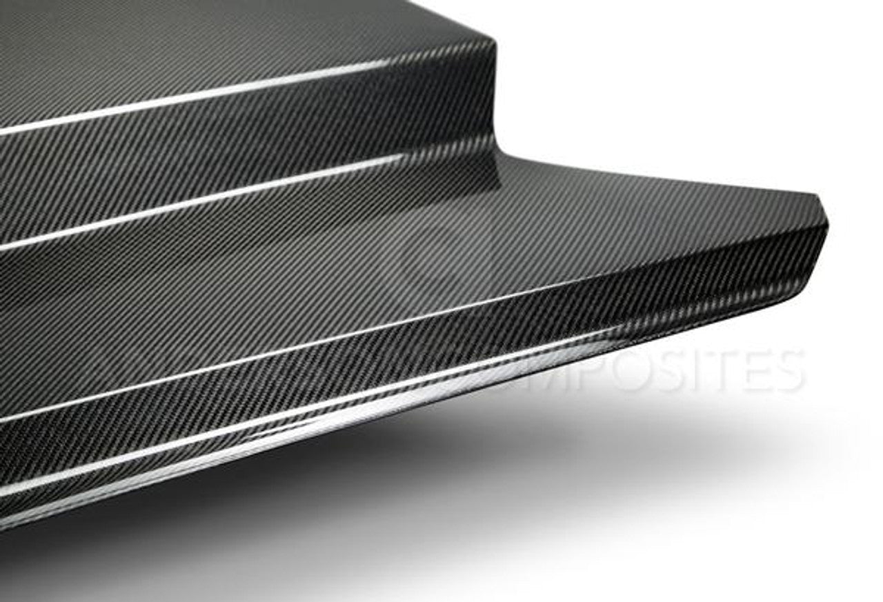 Anderson Composites 3" Double Sided Carbon Fiber Cowl Hood (15-17 Mustang) AC-HD15FDMU-CJ-DS