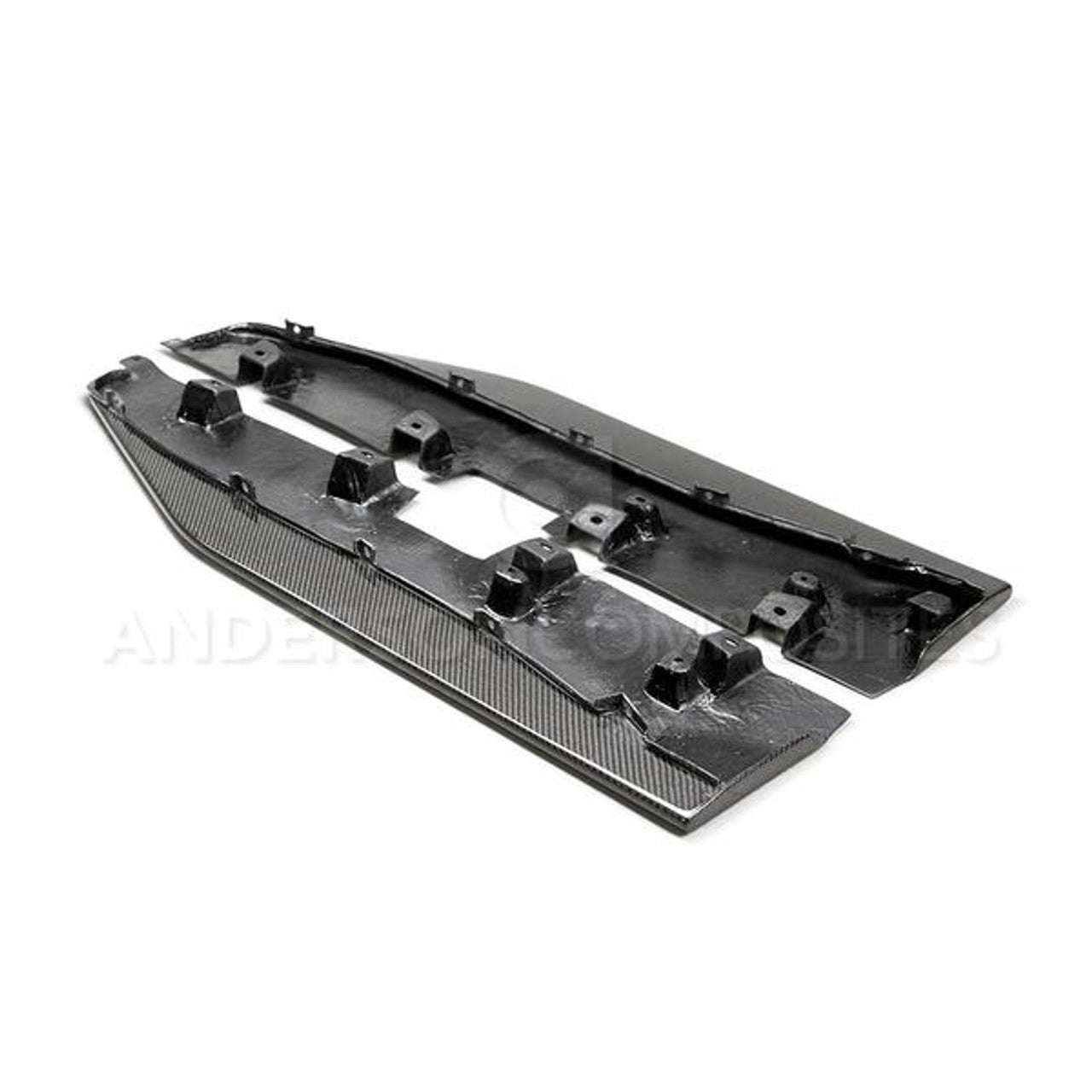 Anderson Composites Carbon Fiber Rocker Panel Splitter Extensions Pair (2020-2022 Shelby GT500) AC-SX20FDMU500
