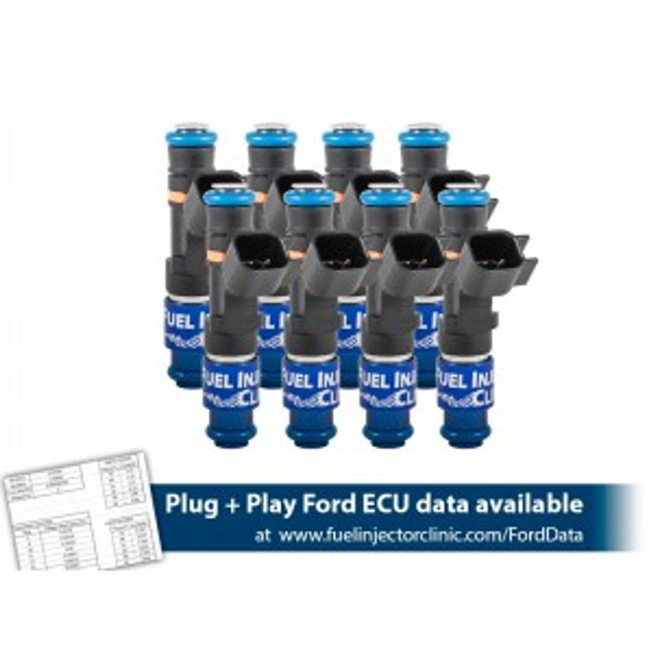 FIC 650cc Injector Set High Z (2005-2026 Mustang GT/GT350/Boss 302/99-04 Cobra) IS403-0650H
