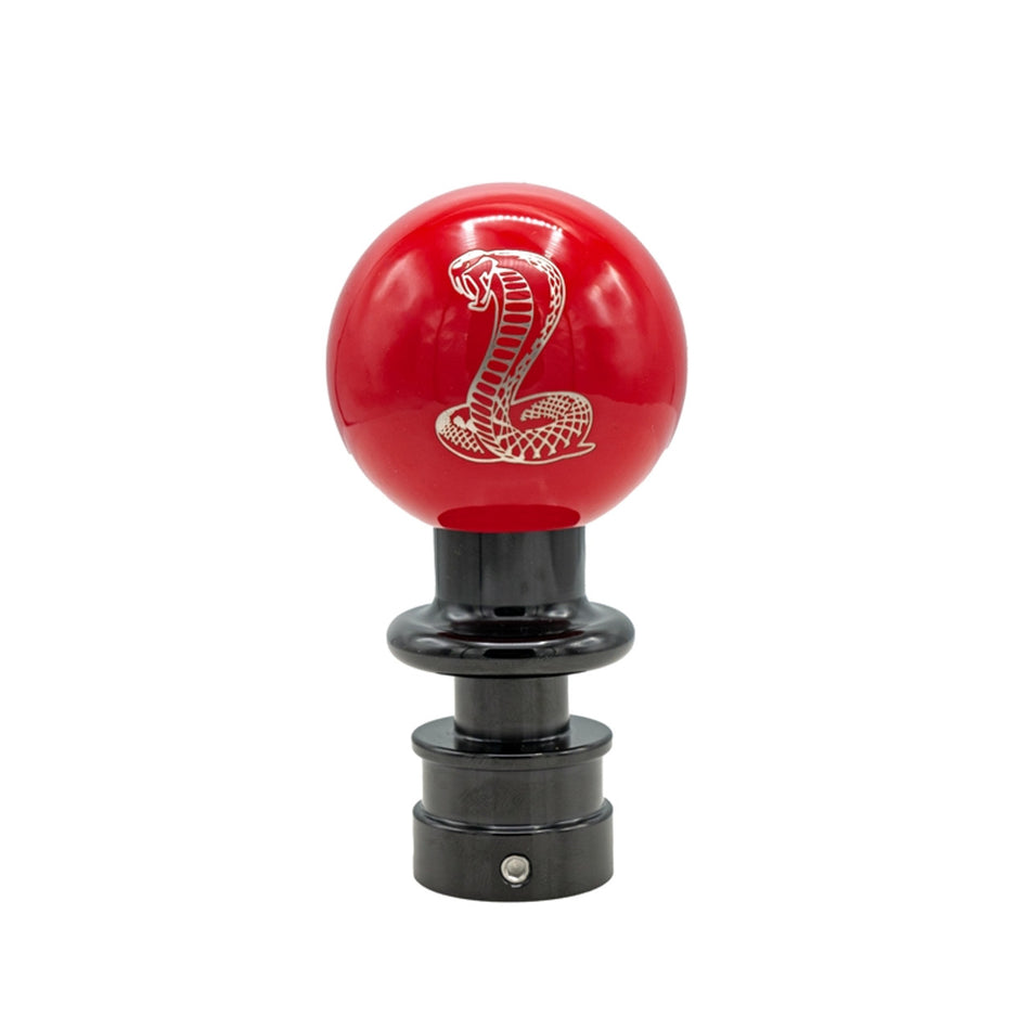 Shelby American Weighted Automatic Shifter by Billetworkz - Red (2015 - 2025 Mustang) BWKNBMUSAUGREDS