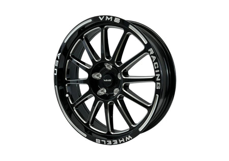 VMS 18X5 Front Black Hawk Drag Race Wheel (2005-2023 Mustang / 2024 Mustang) VWBH014