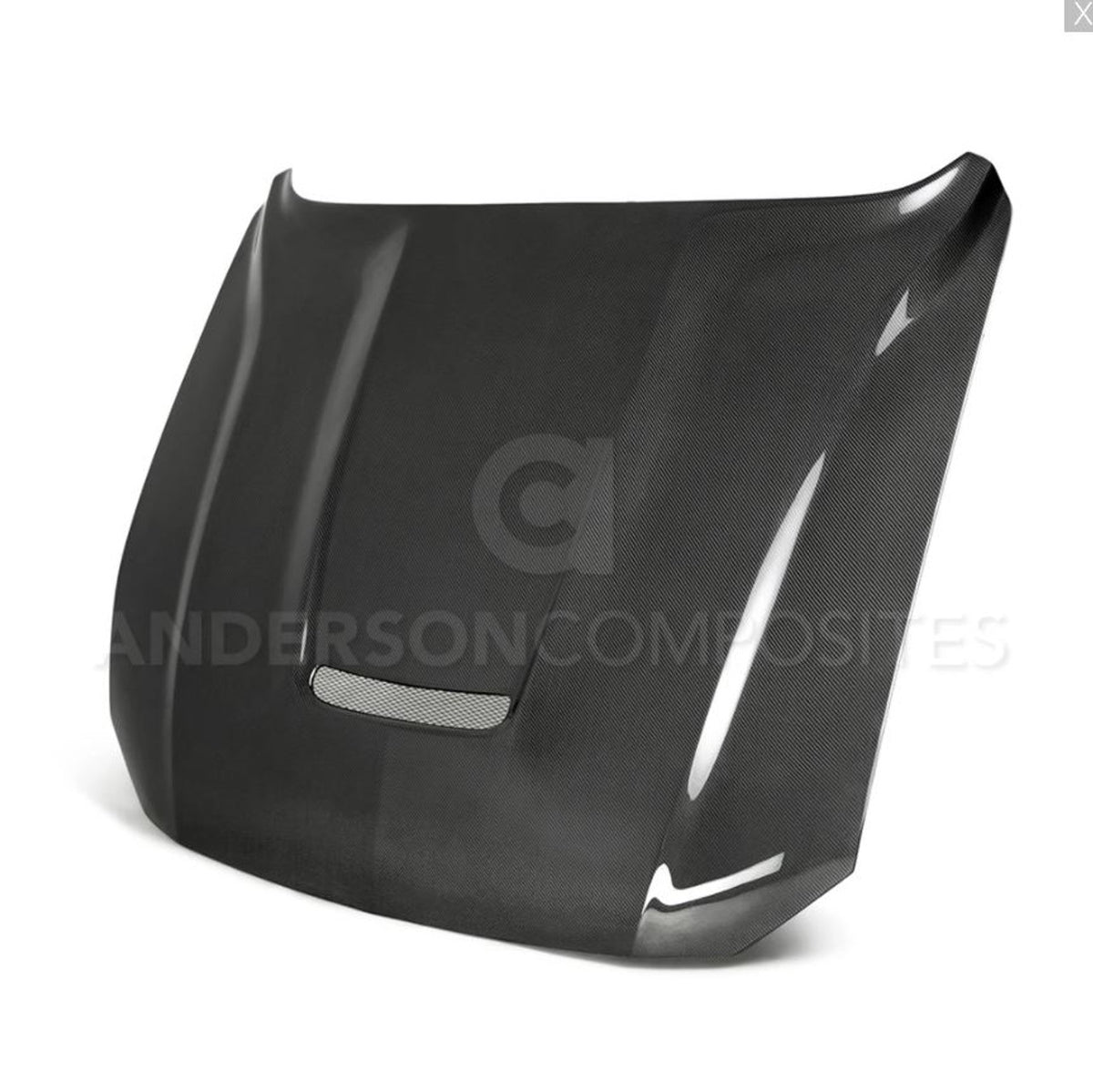 Anderson Composites Double Sided Type-GR Carbon Fiber Hood (2018-2023 Mustang) AC-HD18FDMU-GR-DS