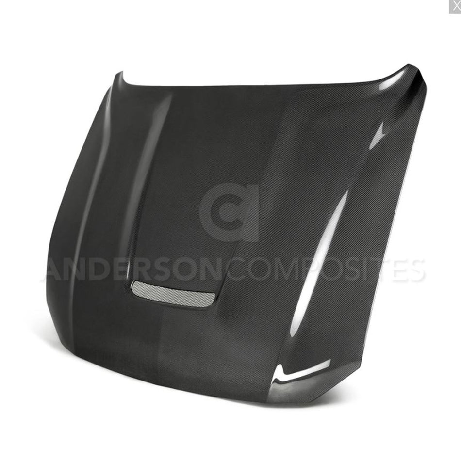 Anderson Composites Double Sided Type-GR Carbon Fiber Hood (2018-2023 Mustang) AC-HD18FDMU-GR-DS