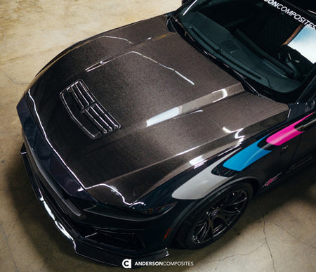 Anderson Composites Double Sided Type-OE Carbon Fiber Hood (2024-2025 Mustang) AC-HD24FDMU-OE-DS