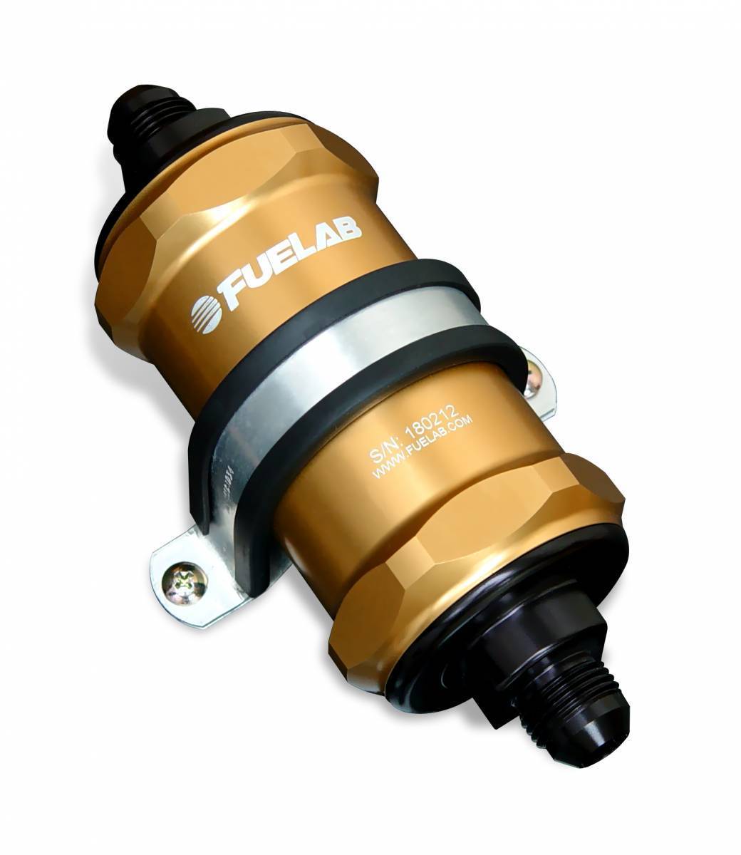 8AN 10-Micron Short In-Line Fuel Filter - 81802