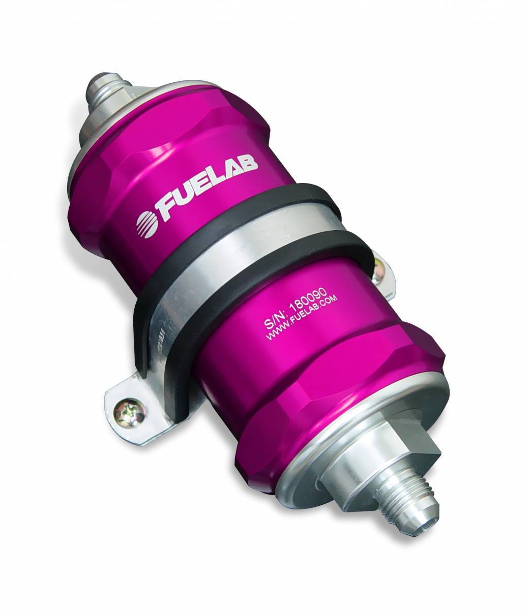 8AN 40-Micron Short In-Line Fuel Filter - 81812