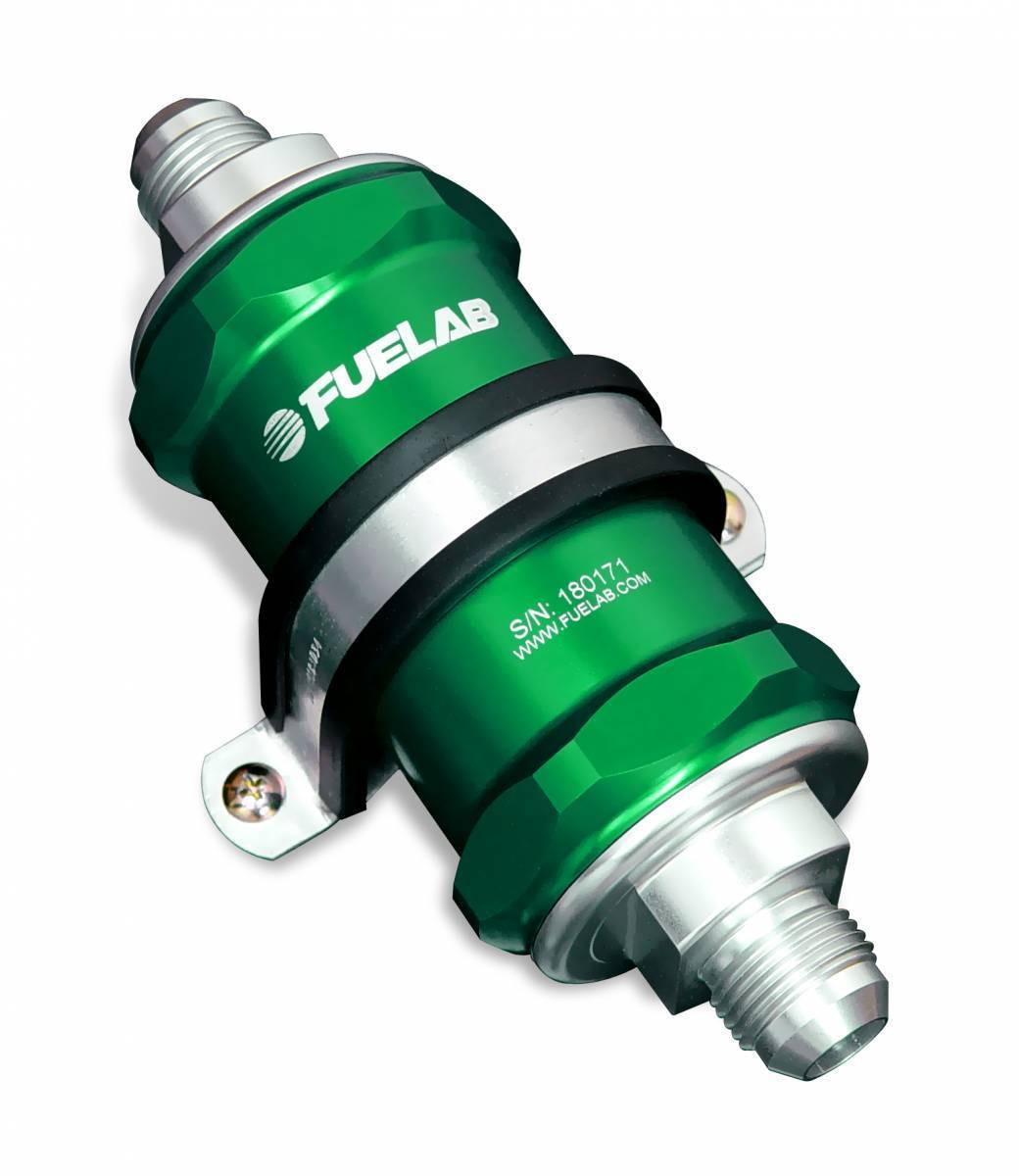 8AN 40-Micron Short In-Line Fuel Filter - 81812