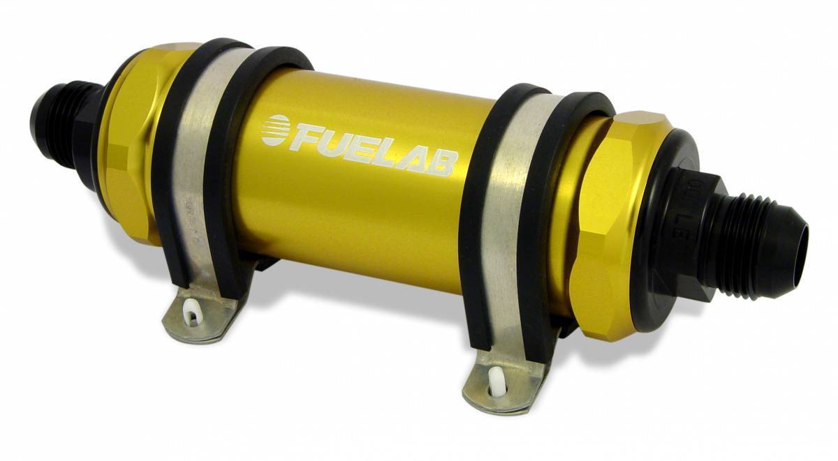 8AN 40-Micron Long In-Line Fuel Filter - 82812