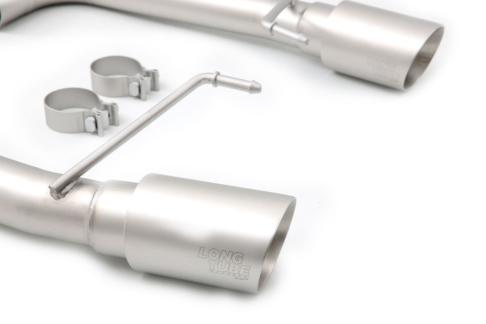 LTH Muffler Delete Axle Back Exhaust Polished Tips (2015-2023 Mustang GT / 2024 Mustang GT) FDMD00001P