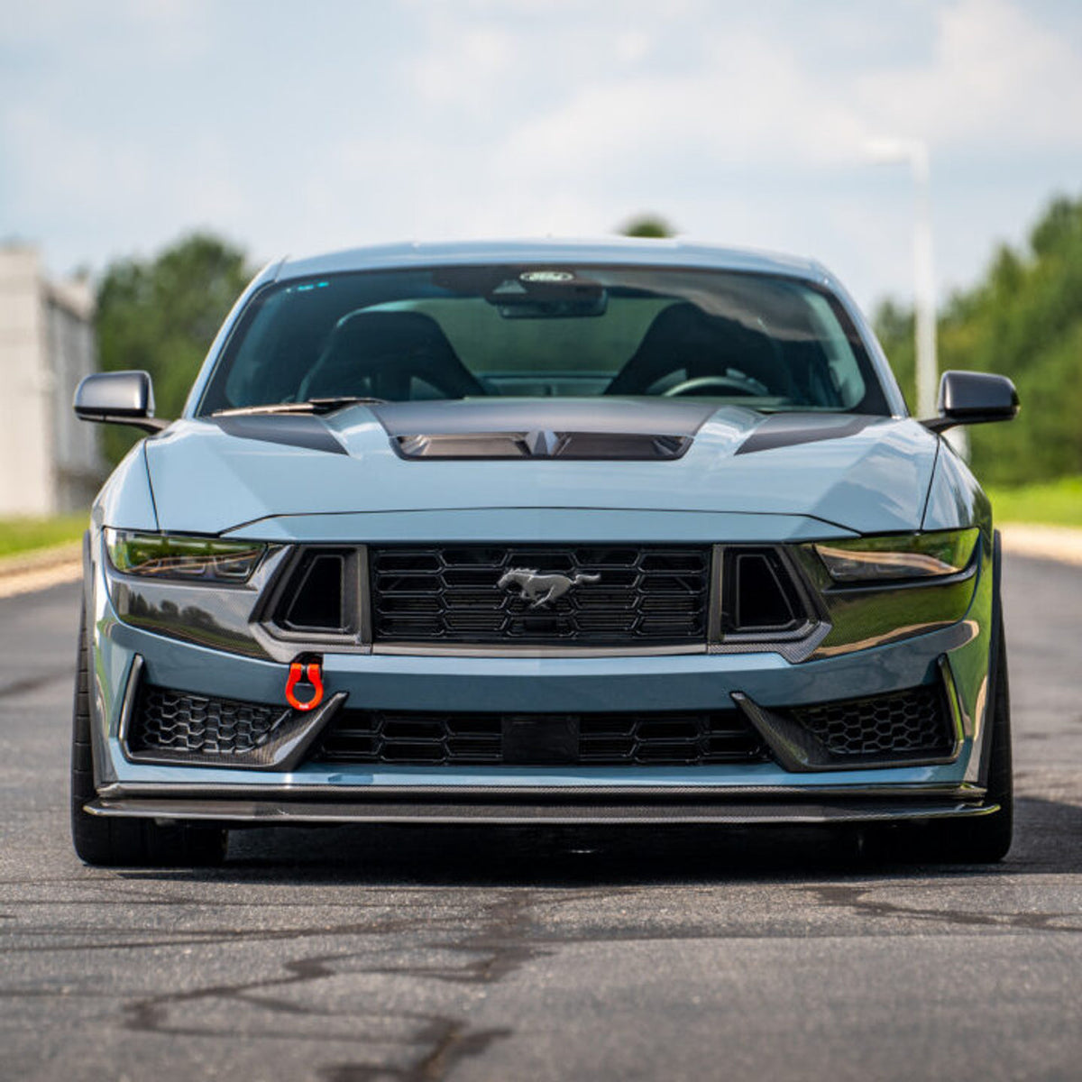 Steeda FFP Carbon Fiber Front Chin Spoiler (2024 - 2025 Dark Horse w/ Handling Package) 710 FFP-FLIP-858-BKCF