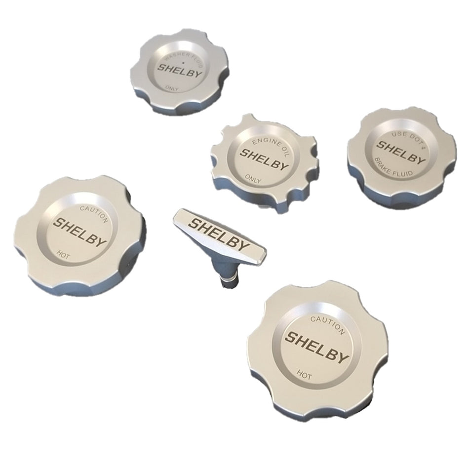 Shelby American GT500 6 Piece Engine Cap Set (2016 - 2022 Shelby GT500) GT0067