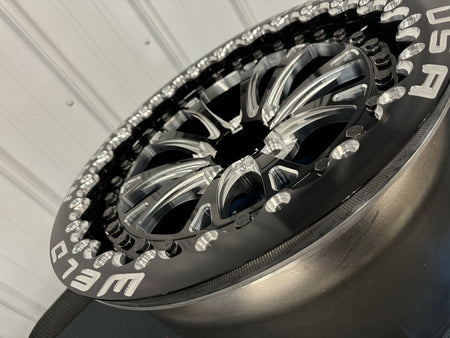 Weld Vitesse 17x10 Beadlock Drag Wheel Black Center / Black Shell Black Lip (2015 - 2023 Mustang / 2024 - 2025 Mustang Non PP & Darkhorse) 94LT7100A80SBL-BLACK