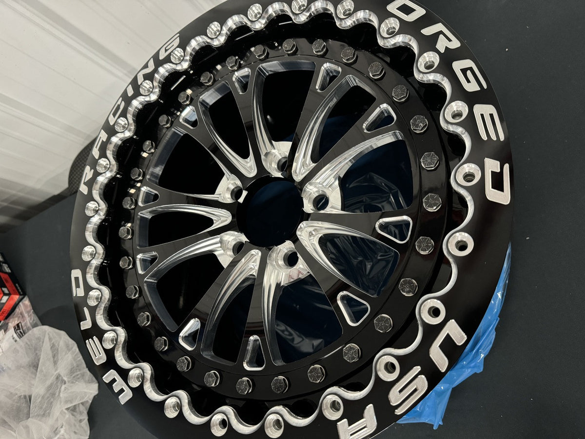 Weld Vitesse 17x10 Beadlock Drag Wheel Black Center / Black Shell Black Lip (2015 - 2023 Mustang / 2024 - 2025 Mustang Non PP & Darkhorse) 94LT7100A80SBL-BLACK