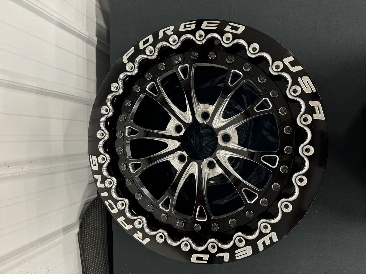 Weld Vitesse 17x10 Beadlock Drag Wheel Black Center / Black Shell Black Lip (2015 - 2023 Mustang / 2024 - 2025 Mustang Non PP & Darkhorse) 94LT7100A80SBL-BLACK