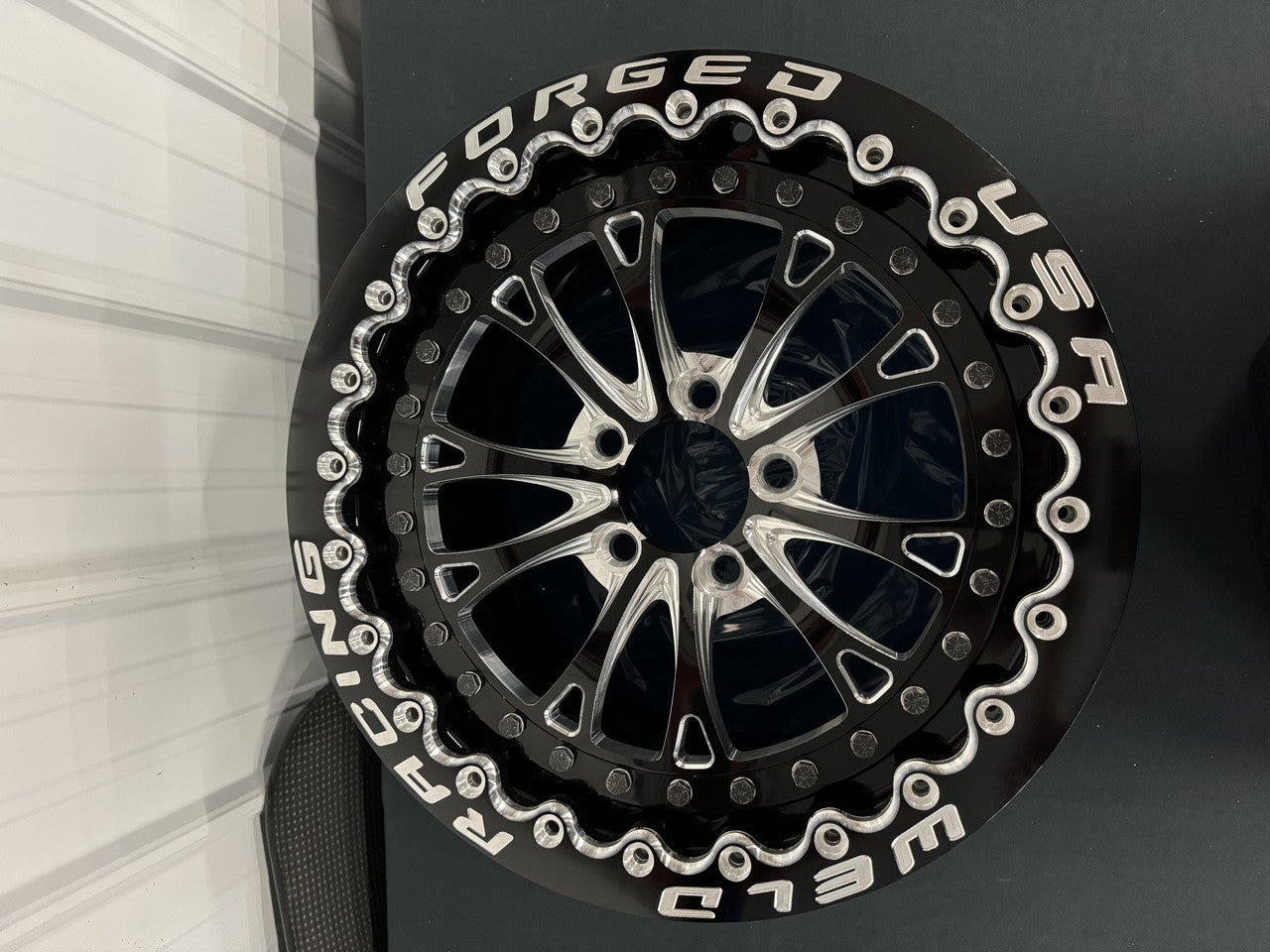 Weld Vitesse 17x10 Beadlock Drag Wheel Black Center / Black Shell Black Lip (2015 - 2023 Mustang / 2024 - 2025 Mustang Non PP & Darkhorse) 94LT7100A80SBL-BLACK