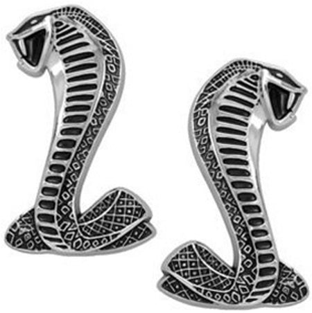Shelby American GT500 Cobra Emblems (Left and Right Facing Fender) (2007 - 2014 GT500 / Universal Fit) M-1447-C