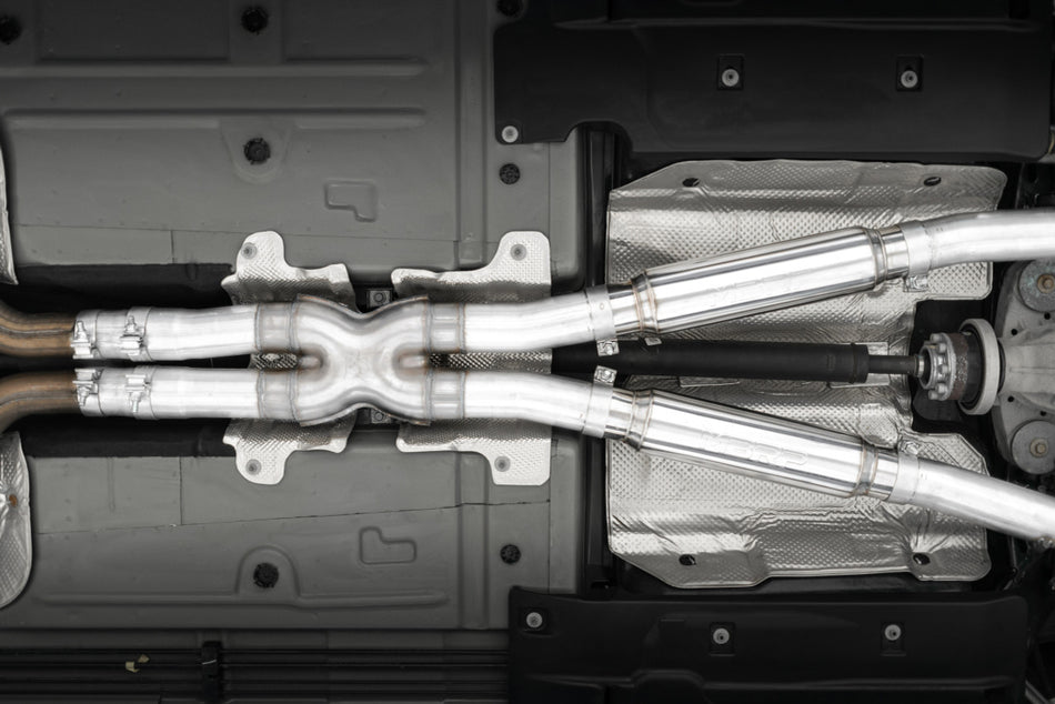 MBRP 3" Dual Catback Exhaust Quad Tips Street Version Aluminized (2015+ Challenger 5.7L/6.2L/6.4L) S7113AL