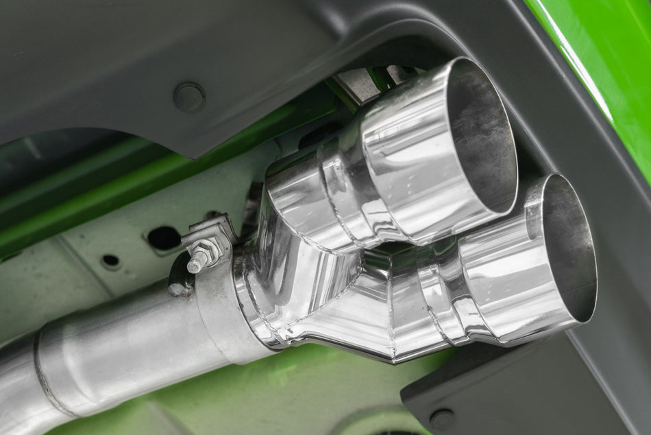 MBRP 3" Dual Catback Exhaust Quad Tips Street Version Carbon Fiber Tips (2015+ Challenger 5.7L/6.2L/6.4L) S71133CF